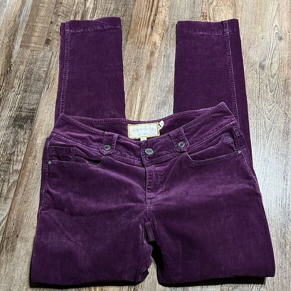 Aventura — organic cotton fabric  purple jeans size 6 - Picture 3 of 15